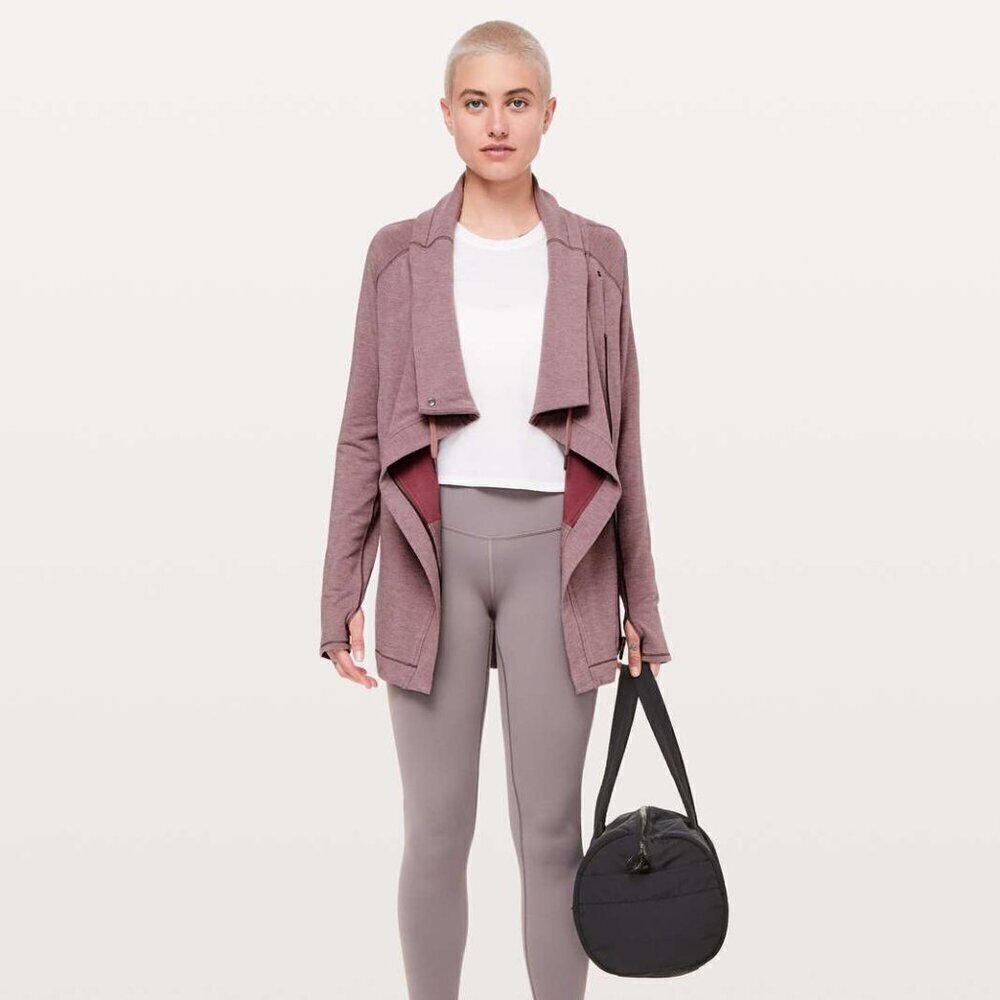 Lululemon Coast Easy Wrap- Heathered Misty Merlot- Size 2 - Picture 3 of 14